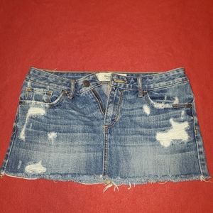 Abercrombie & Fitch Destroyed Jean Skirt